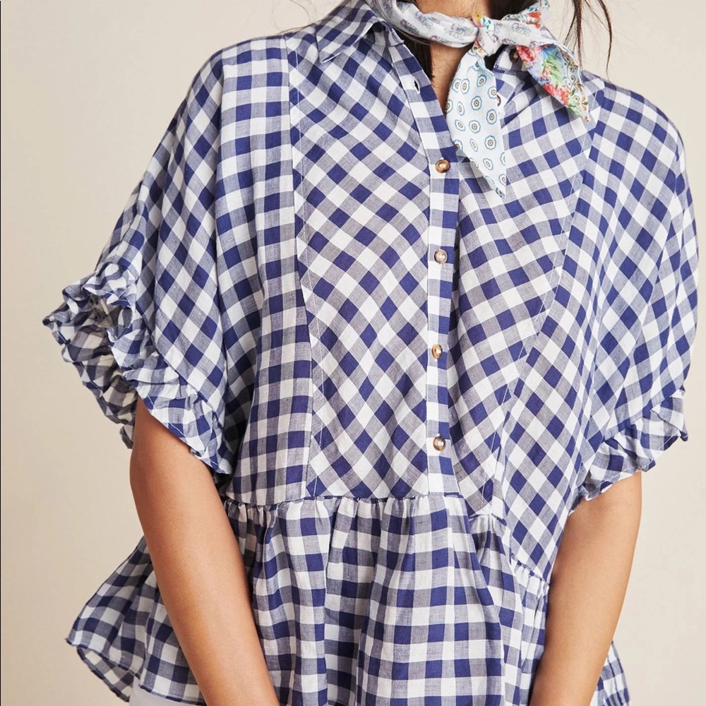 Maeve flounced gingham blouse - Picture 2 of 8